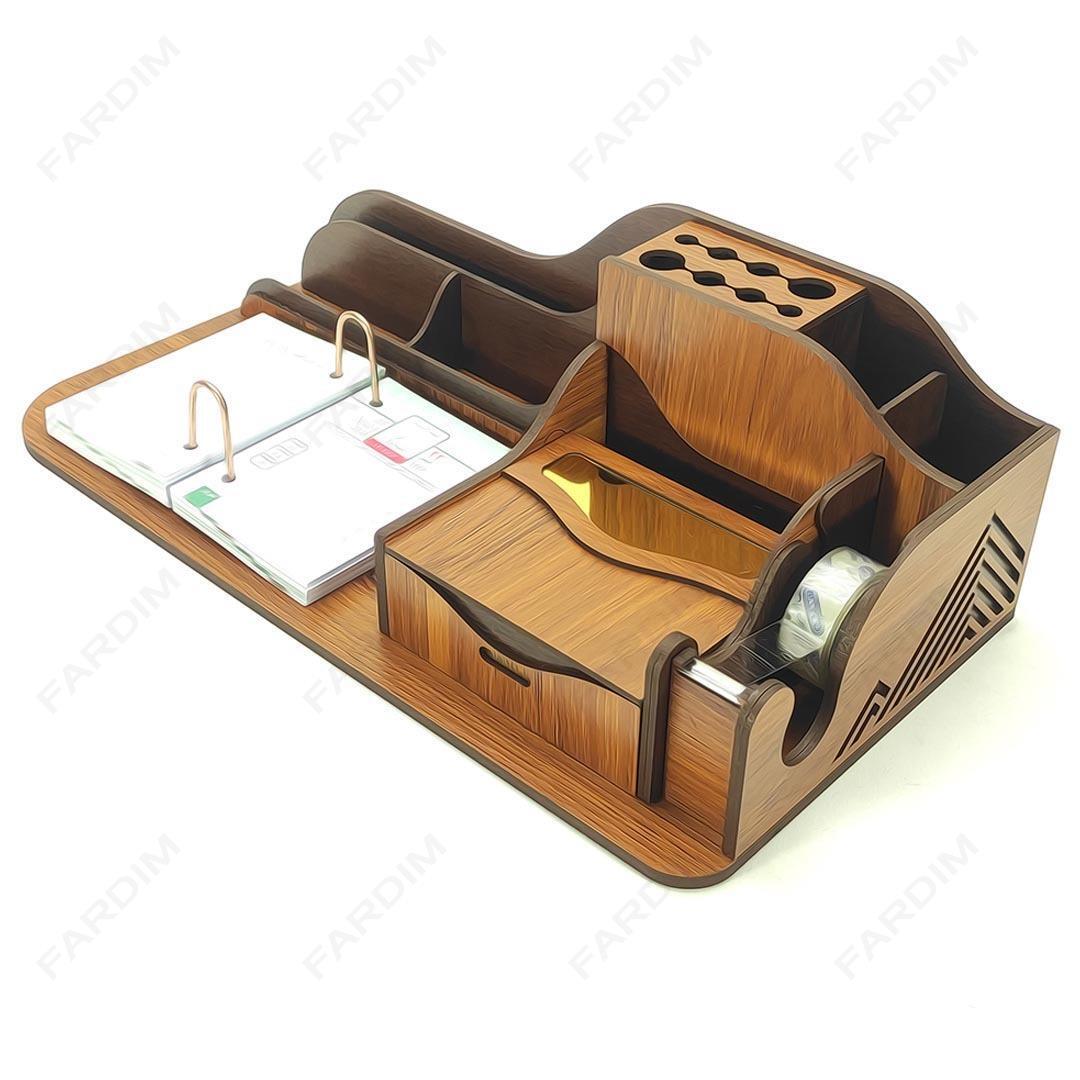 طرح لیزر ست رومیزی اداری با پایه چسب کد A132298